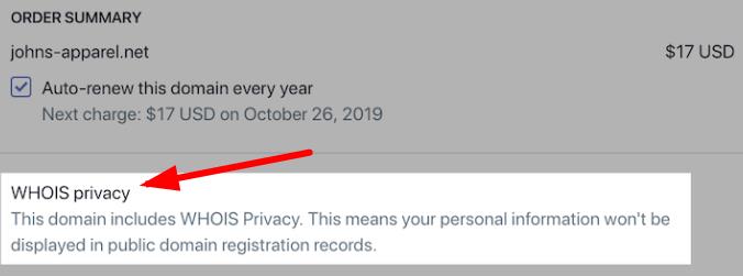 WHOIS privacy